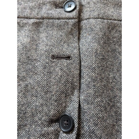 Eddie Bauer Womens Tweed Button-Front Skirt Size 2 Gray Wool Blend - Picture 5 of 6